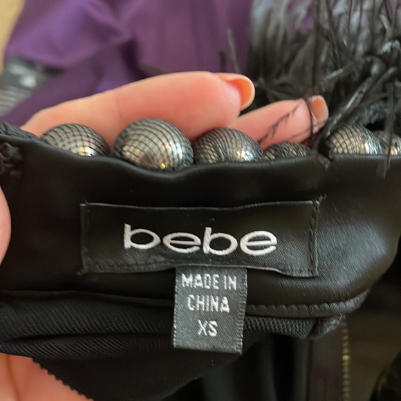 Brand new Bebe silk/real feather dress size XS - Picture 11 of 14